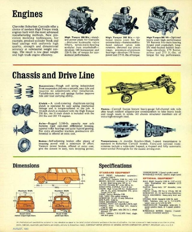 1964 Chevrolet Suburban Brochure Page 3